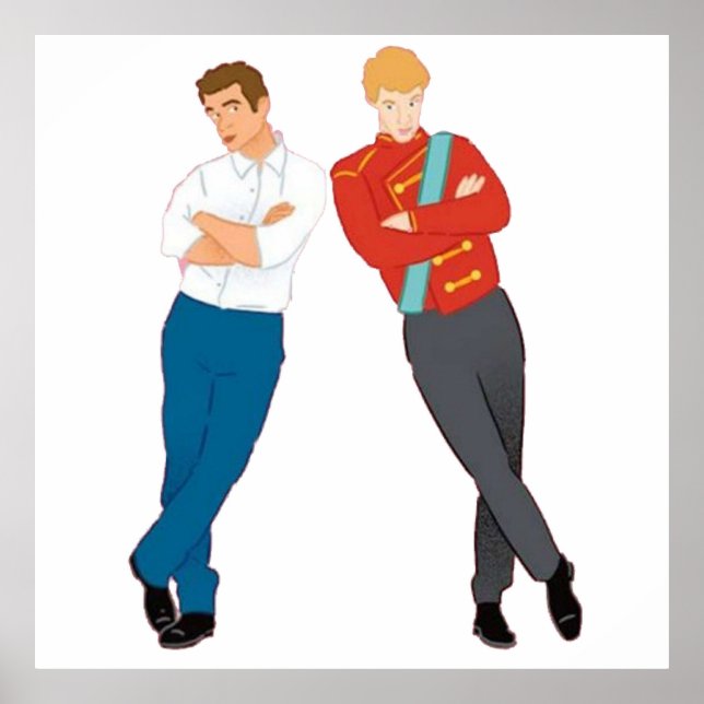 Red White och Royal Blue Bok Art Poster (Framsidan)