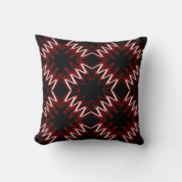 Red White on Black Abstract Art Diamond Mosaics Kudde
