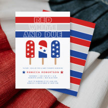 Red White på 4:e juli-isduschen