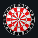 Red & White på Black Dart Board Darttavla<br><div class="desc">Röd och vit på svarta Dart Board.</div>