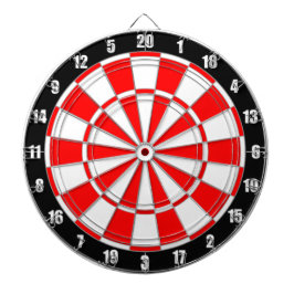 Red & White på Black Dart Board Darttavla