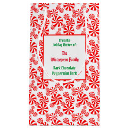 Red White Peppermint Candy Mönster Editable