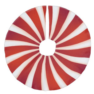 Red White Peppermint Swirl Julgran Skirt Julgransmatta Fusklinne