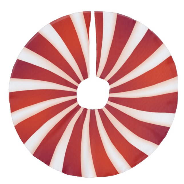 Red White Peppermint Swirl Julgran Skirt Julgransmatta Fusklinne (Framsidan)