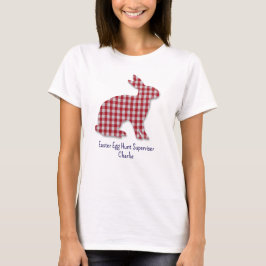 Red & White Play Bunny Silhouette Påsk Kvinnors T Shirt