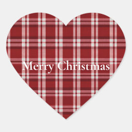 Red White Play Hjärtformat Klistermärke