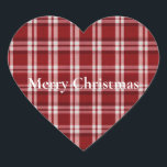 Red White Play Hjärtformat Klistermärke<br><div class="desc">Jul Red White Play</div>