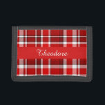 Red White Play Tartan | Lägg till ditt namn<br><div class="desc">Den här röda och vita plaid-designen har en upprepande markerad/tartan mönster som är lätt texturerad. Det är en smart,  snyggt plaid mönster.</div>