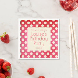 Red White Polka Dot Pappersservett