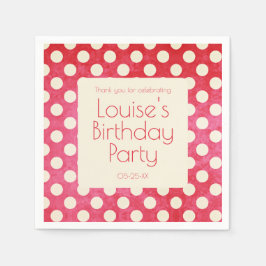 Red White Polka Dot Pappersservett