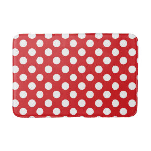 Red & White Polka dots Badrumsmatta
