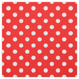 Red White Polka dots Textile Tyg