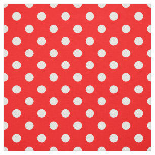 Red White Polka dots Textile Tyg
