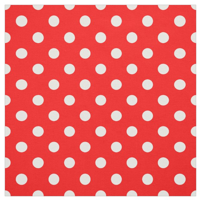 Red White Polka dots Textile Tyg (Provkarta)