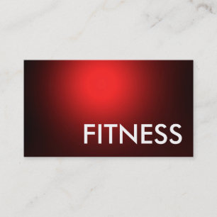 Red White Professionell Fitness Sport Affärskort Visitkort