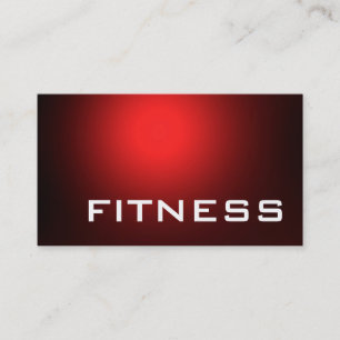 Red White Professionell Fitness Sport Affärskort Visitkort