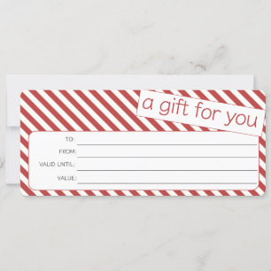 RED WHITE RAND JULAFTON SEASON LOGOTYP GIFT CERTIF