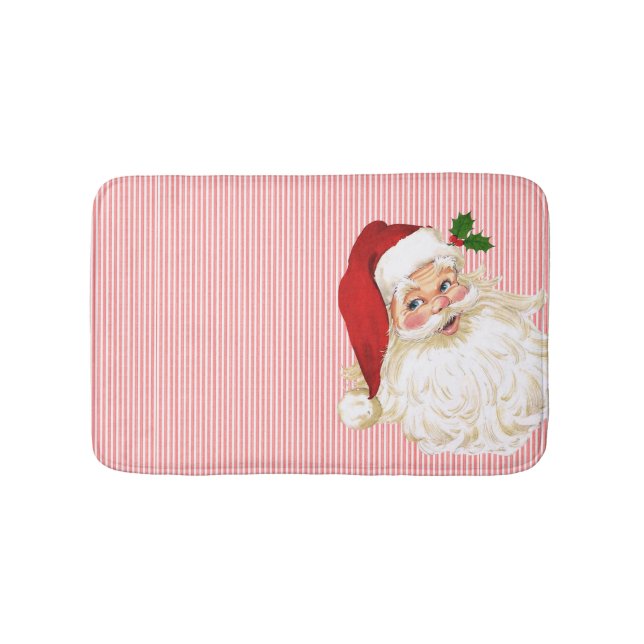 Red White Rand Jultomten Bath Mat Badrumsmatta (Framsidan)
