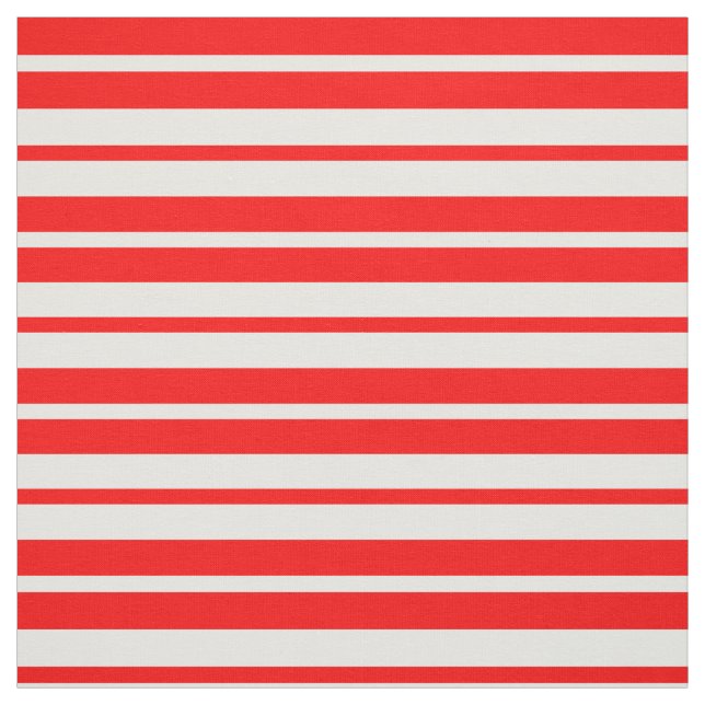 Red White Rand Mönster Design Tyg (Provkarta)
