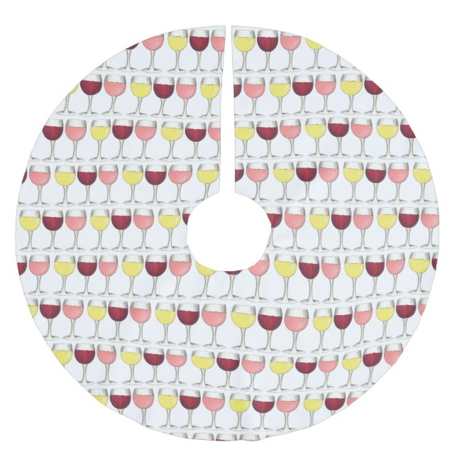 Red White Rosé Vin Glasses Winery Cocktails Julgransmatta Borstad Polyester (Framsidan)