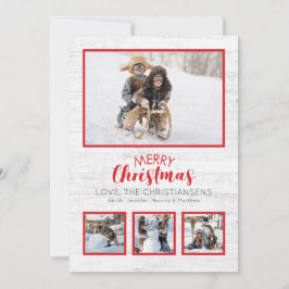 Red White Rustic Wood Photo jul