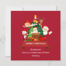 Red & White Simple God jul