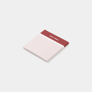 Red White Simple Gräns Post-it Block