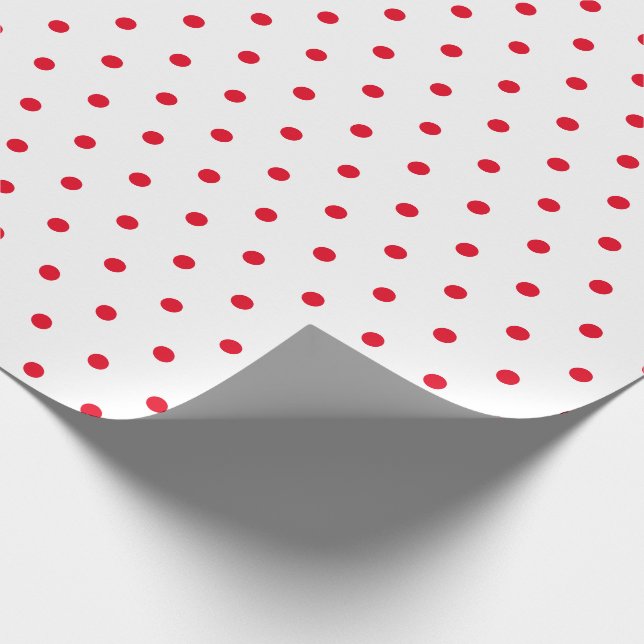 Red & White Small Polka Dot Party julklapp Presentpapper (Hörn)