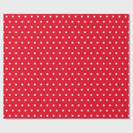 Red & White Small Polka Dot Party julklapp Presentpapper