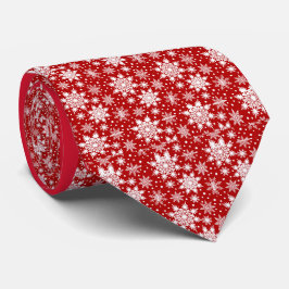 Red White Snöflingor Seamless Mönster Slips