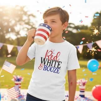 Red White Sprit 4 juli T-Shirt för barn