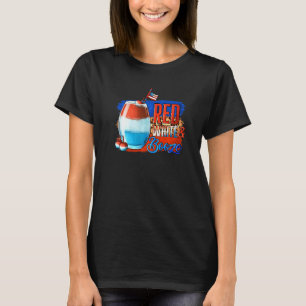 Red White & Sprit Leopard US Flagga 4 juli Amer T Shirt