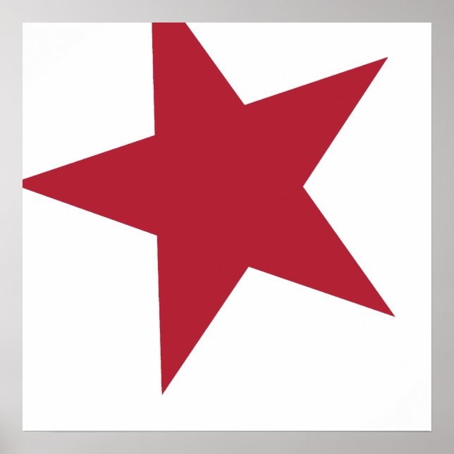 Red & White Star Poster (Framsidan)