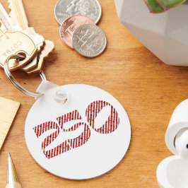 Red White Stripe Blue Stars America 250 Birthday Nyckelring