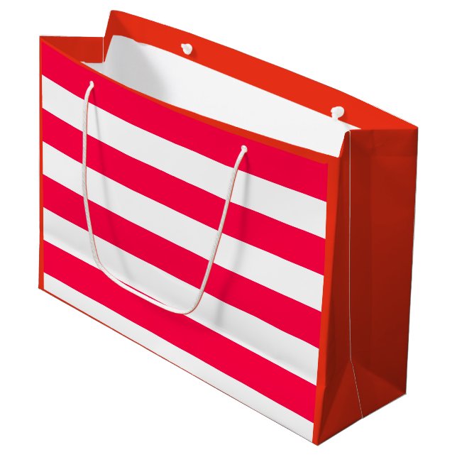Red White Stripe-julmall, Elegant (Framsidan Vinklad)