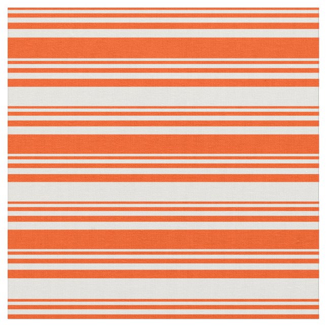 Red & White Stripe Mönster Tyg (Närbild)