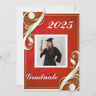 Red White Studenten 2025 Inbjudningar