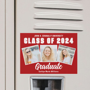 Red White Studenten Photo Collage Student Magnet