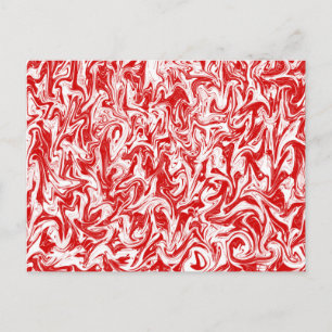 Red & White Swirl Vykort