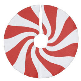 Red White Swirls Julgran Skirt Julgransmatta Fusklinne