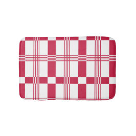 Red White Tartan Check Play Badrumsmatta