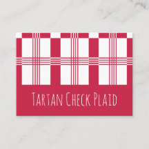 Red White Tartan Check Play Rand