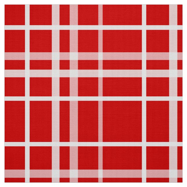 Red White Tartan Play Mönster Design Tyg (Provkarta)