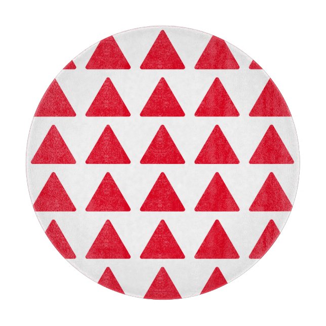 Red White Triangle Mönster Modern Artwork (Framsidan)