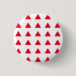 Red White Triangle Mönster Modern Artwork Knapp