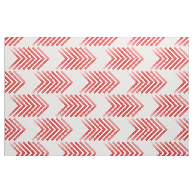 Red White Tribal Arrow Mönster Fabric Tyg (Fat Quarter)