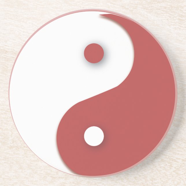 Red & White Yin & Yang Underlägg (Framsidan)