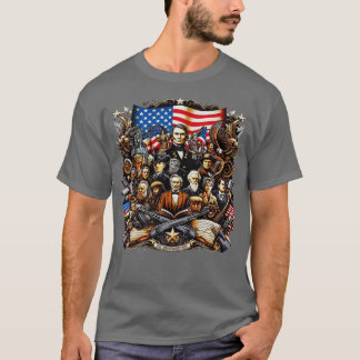 Red White You Liberty Threading presenter T Shirt