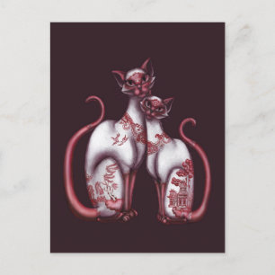 Red Willow Siamese Cats vykort