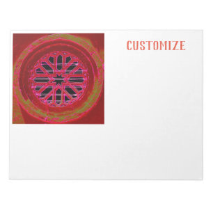 Red window mandala Thunder_Cove Anteckningsblock